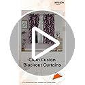 Image of Cloth Fusion Printed 100% Blackout Window Curtains 5 Feet Long Set of 2, Room Darkening Parda with Stainless Steel Grommets for Home Decor (5x4.5 Feet, Blue Coral)