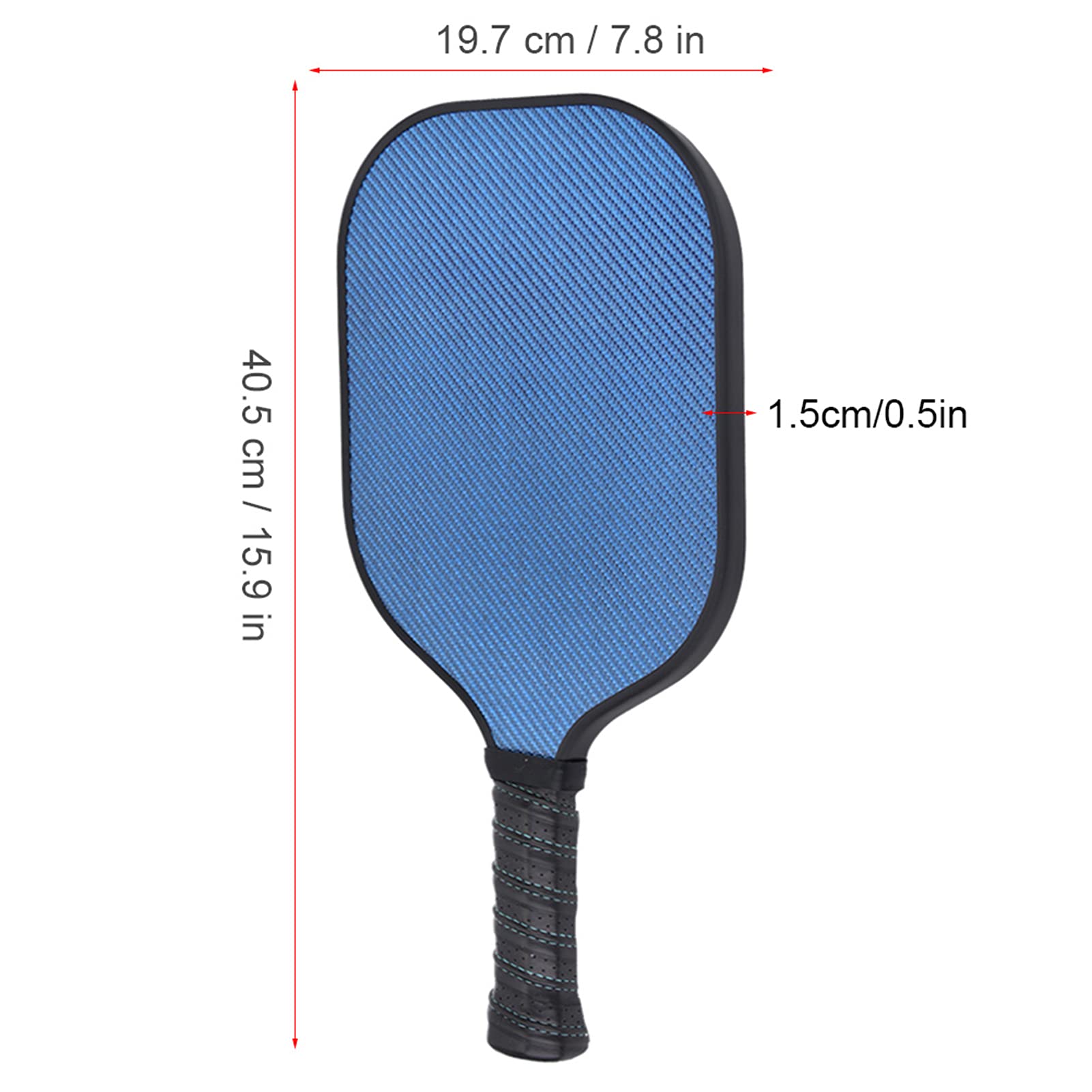 Haofy Paleta de Pickleball de PP Duradera para Deportes Al Aire con Núcleo de Panal y Protector de Borde para Protección contra Golpes en el Suelo - Superficie Galvanizada - Absorbente de Sudor