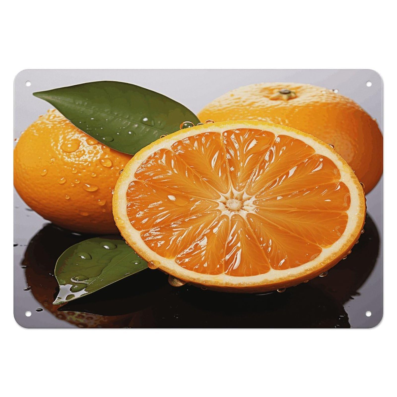 Fekiloot Style Orange Wall Decor Iron Painting Metal Sign