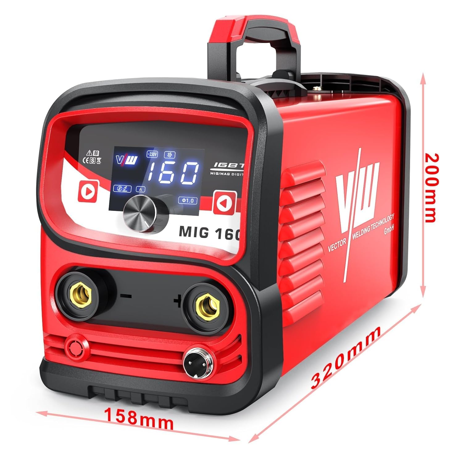 VECTOR WELDING MIG 160 SET2 welder used in DIY, home, industrial, and vehicle maintenance.