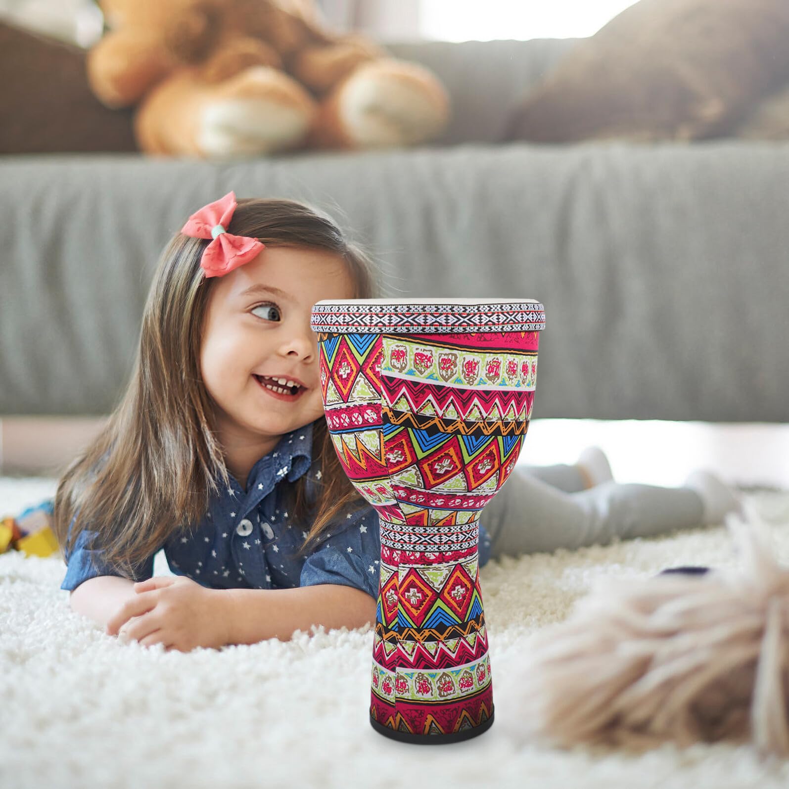 Djembe per Bambini 8, 5 Pollici, Abs, Tamburo a Mano Leggero