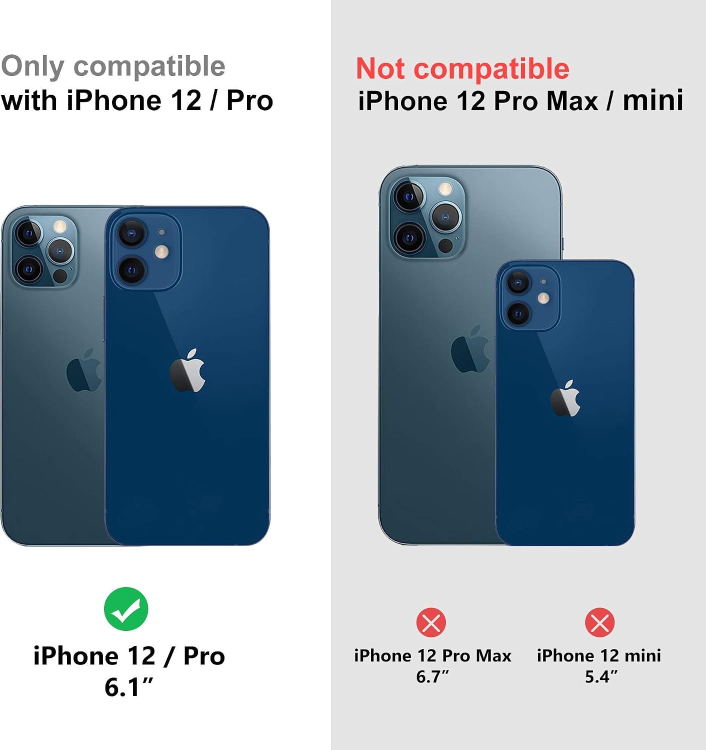 Arae Screen Protector for iPhone 12 / iPhone 12 Pro, HD Tempered Glass Anti Scratch Work with Most Case, 6.1 inch, 3 Pack