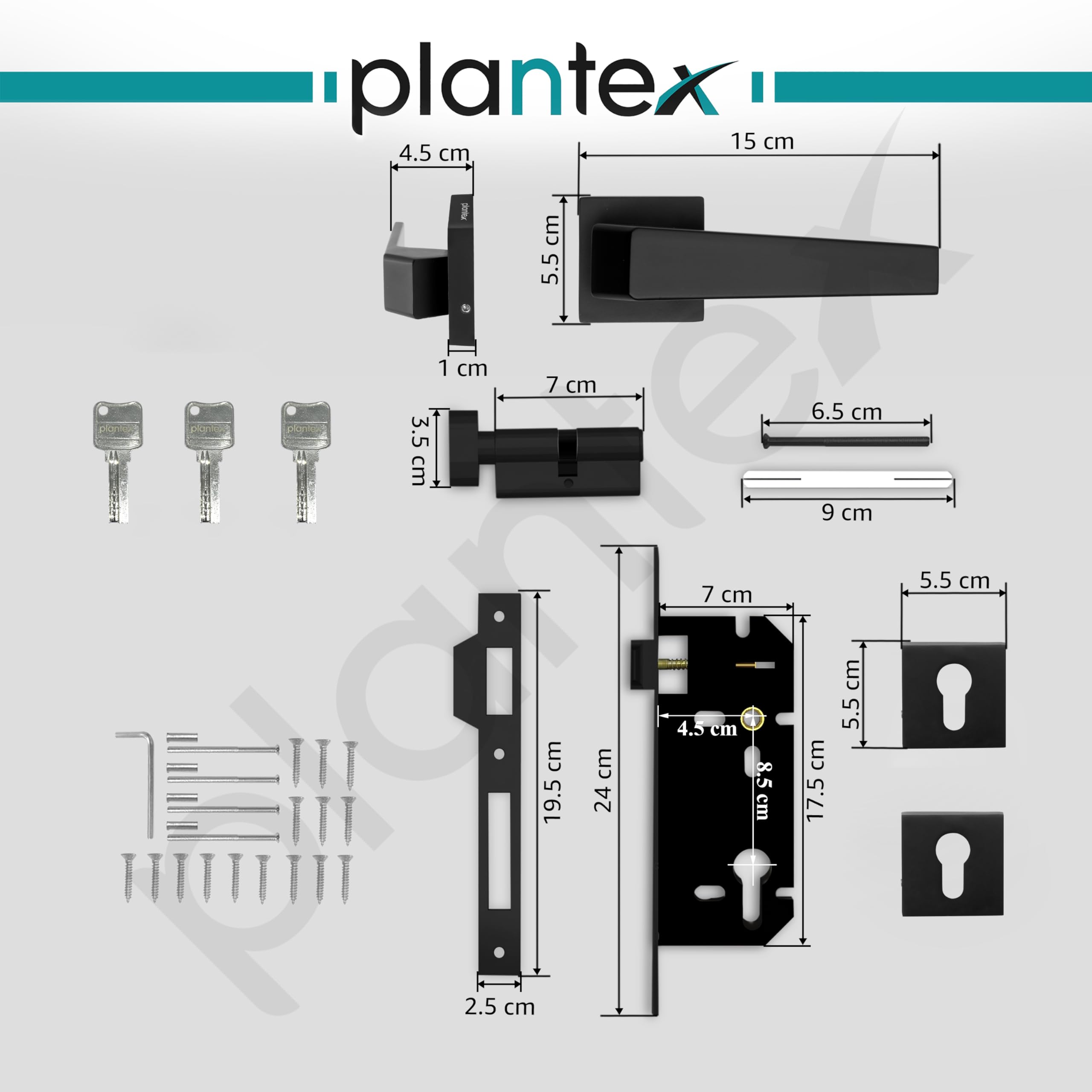 Plantex Triple Security Door Lock - Secure Your Home -3