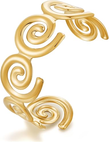 TENTMENTISE Bracelet for Women 18K Gold Plated Stainless Steel Trendy Luck-Cloud