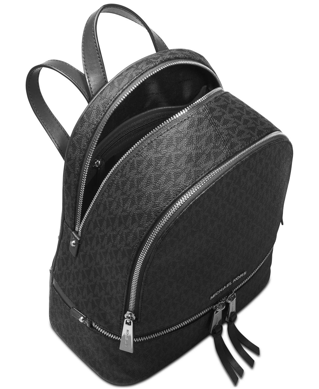 Michael Kors Rhea Zip Backpack (Medium; Signature Charc 