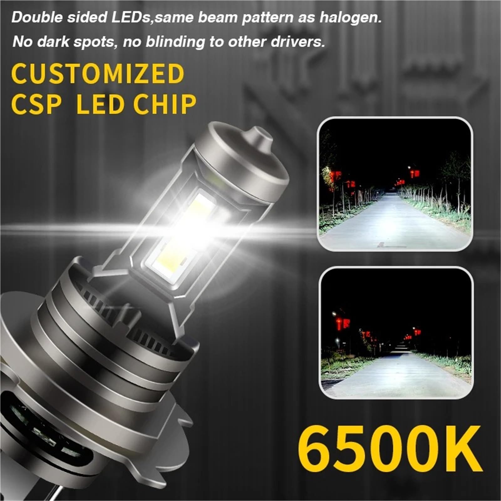 Phare Moto 1pc 35W H4 9003 6500K blanc brillant moto ampoule LED phare pour brouilleur pour classique pour icône 2015 2016 2017