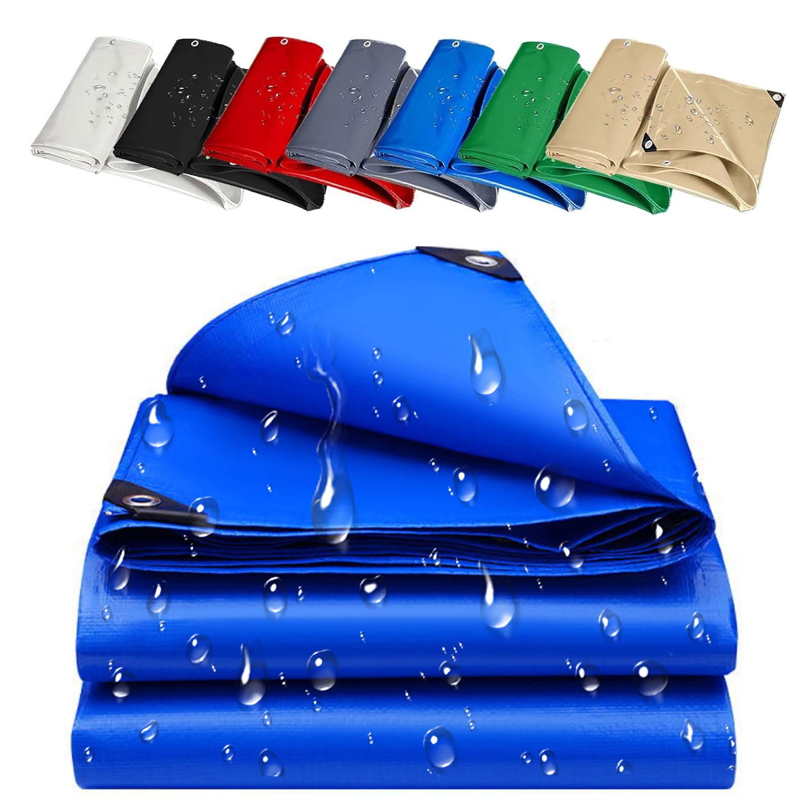 Lona impermeable azul con ojales de 100x180 cm resistente a la lluvia de coche