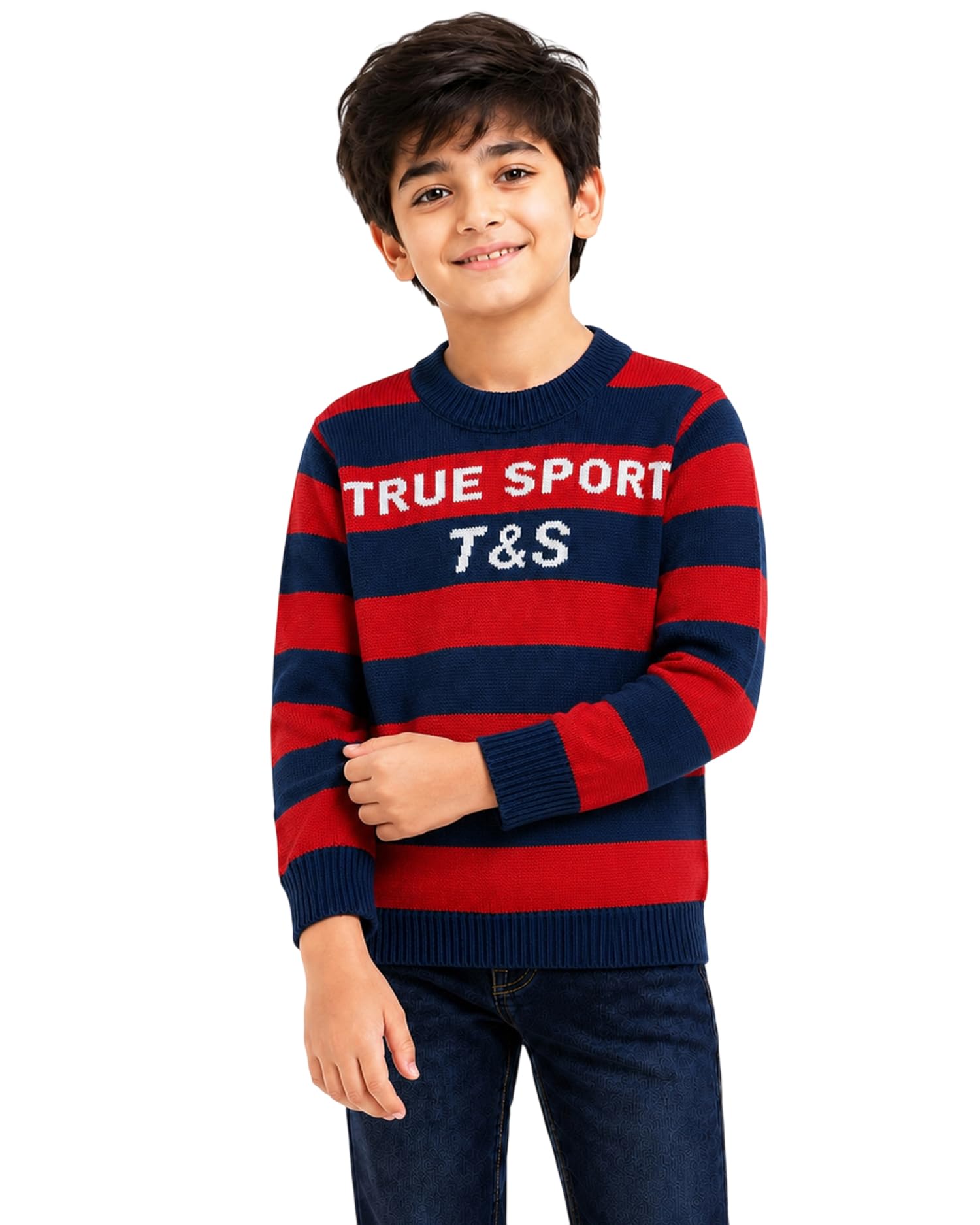 Kuchipoo Boys' Winter Wear Knitted Sweater | Full Sleeves Warm Pullover | Casual & Stylish Kids' Jumper-picture-14