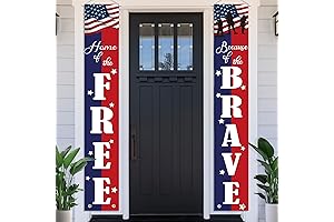 Memorial Day Sign: Patriotic Hanging Porch Sign for Fourth of July Independence Day