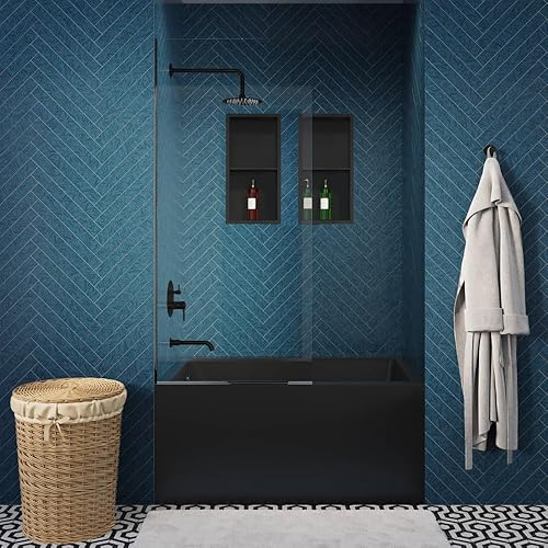 Vista 278 de Swiss Madison Well Made Forever SM-AB540MB Voltaire - Bañera de alcoba con faldón, 60 x 30 pulgadas, negro mate Mate negro