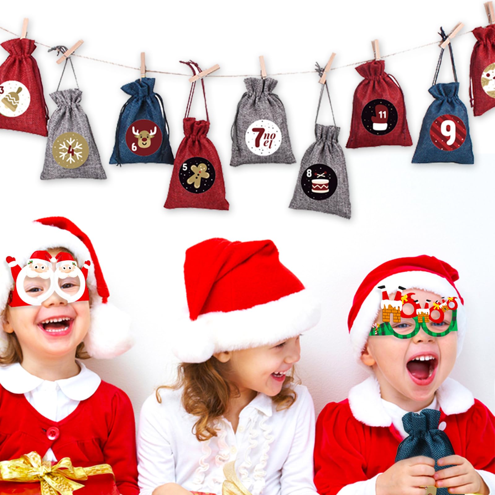 24 Stück Adventskalender Zum Selberfüllen - Weihnachtszauber Für Die Ganze Familie