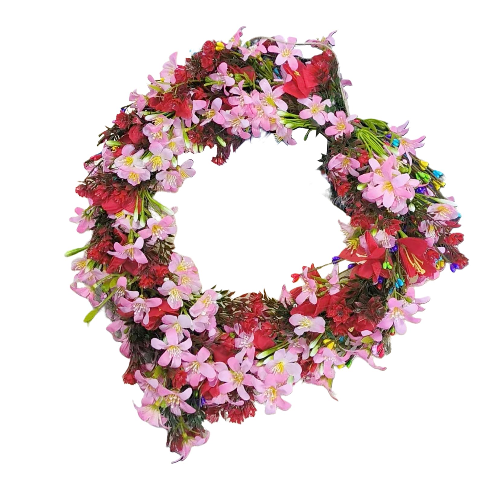 Couronne de tulipes artificielles romantique, décoration Saint-Valentin