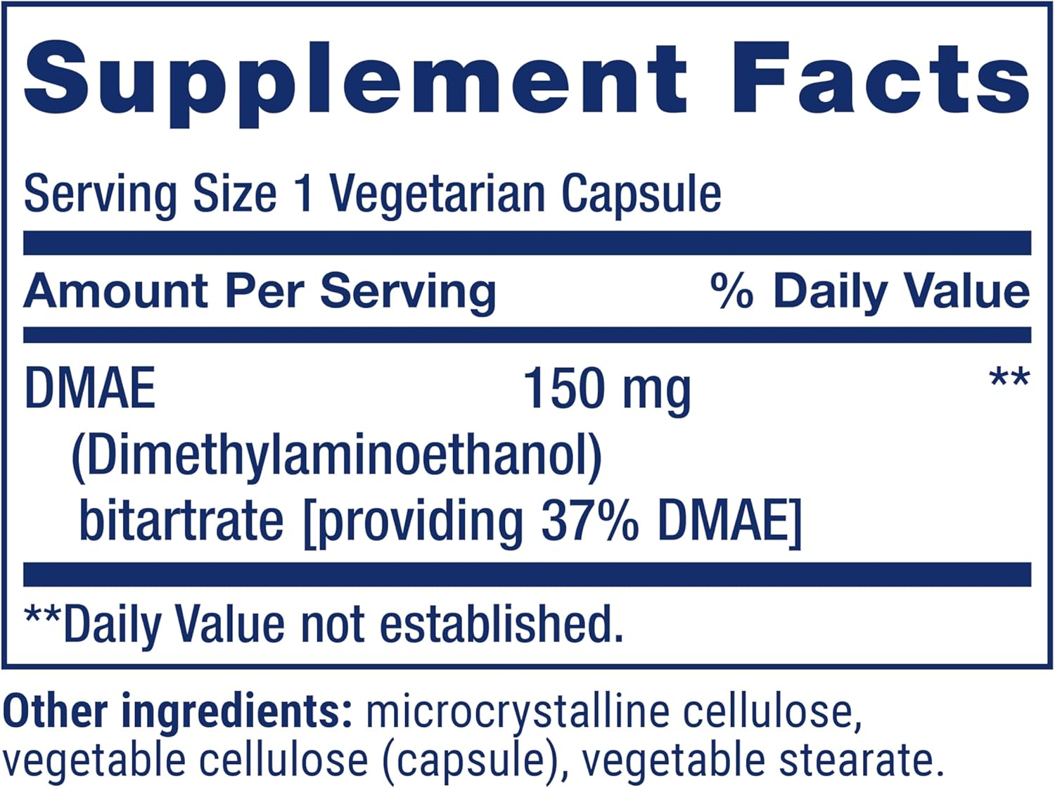 Life Extension DMAE Bitartrate, Supports neurotransmitter Production, 6-Month Supply, Gluten-Free, Non-GMO, Vegetarian, 200 Capsules - Image 3