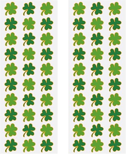 900 unidades30 hojas de calcomanías del día de San Patricio para niños, calcomanías de trébol de cuatro hojas, calcomanías de trébol de cuatro