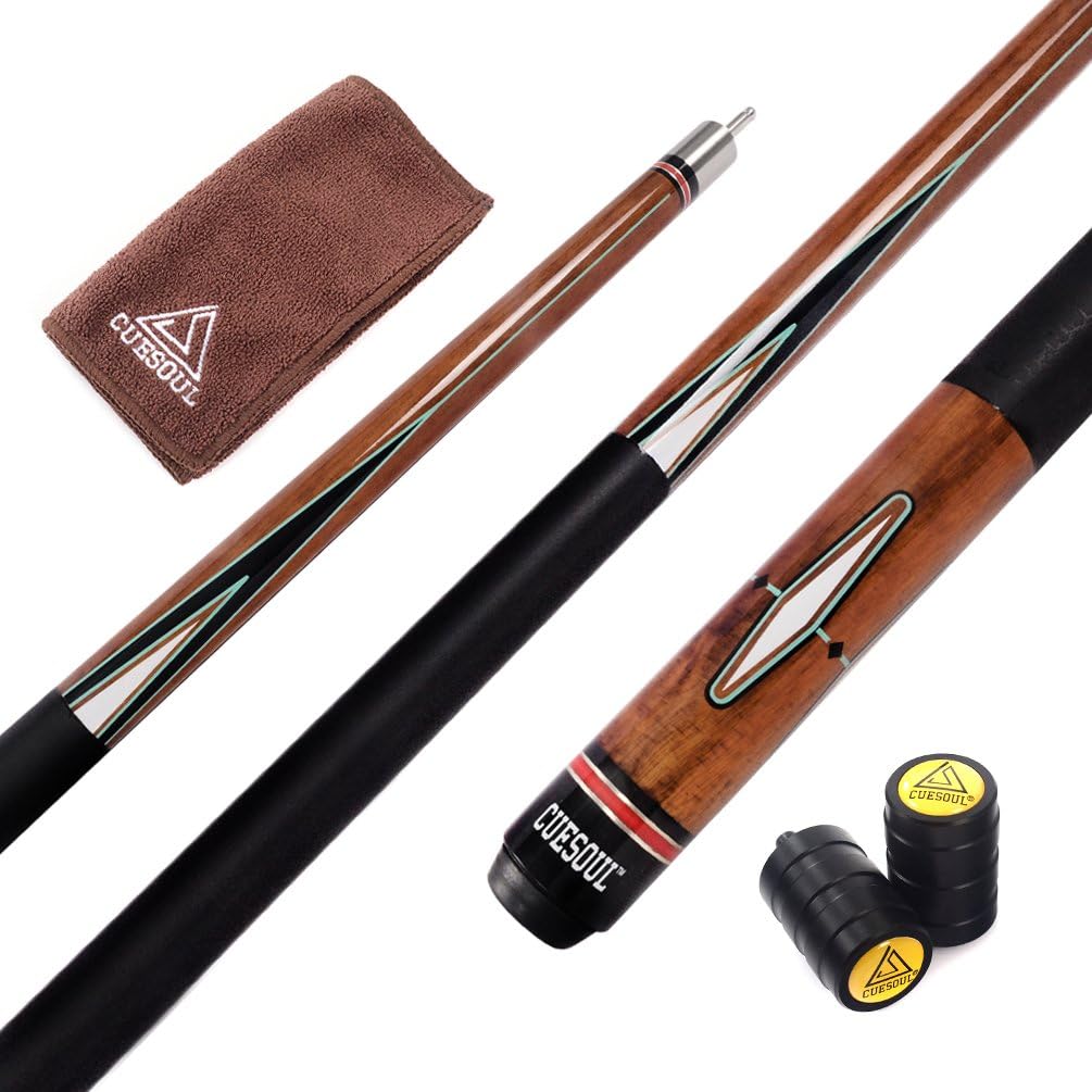 Cuesoul Full A+++ Canadian Maple Wood Pool Cue Stick With 13mm Cue Tip Cspc019
