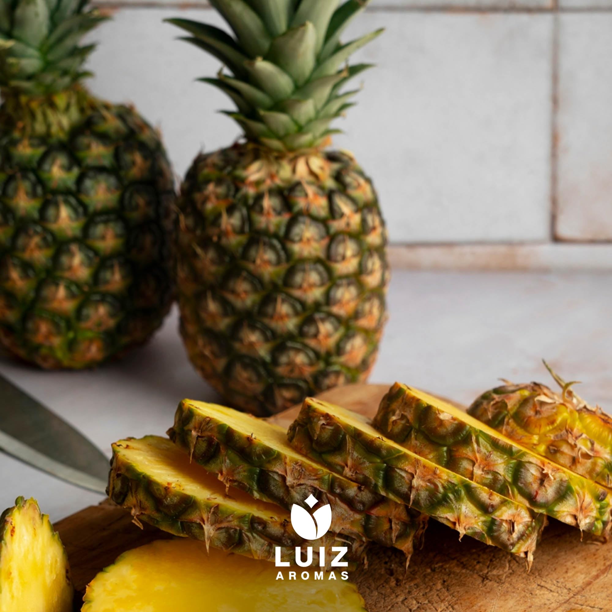 LUIZ AROMAS | Aroma Piña - Aroma Alimentario en Gotas para dulces de Hornear, Pasteles, Bizcochos y Tartas | Producto Vegano sin Calorías y sin Azucar | Producto 100% Italiano (30g)