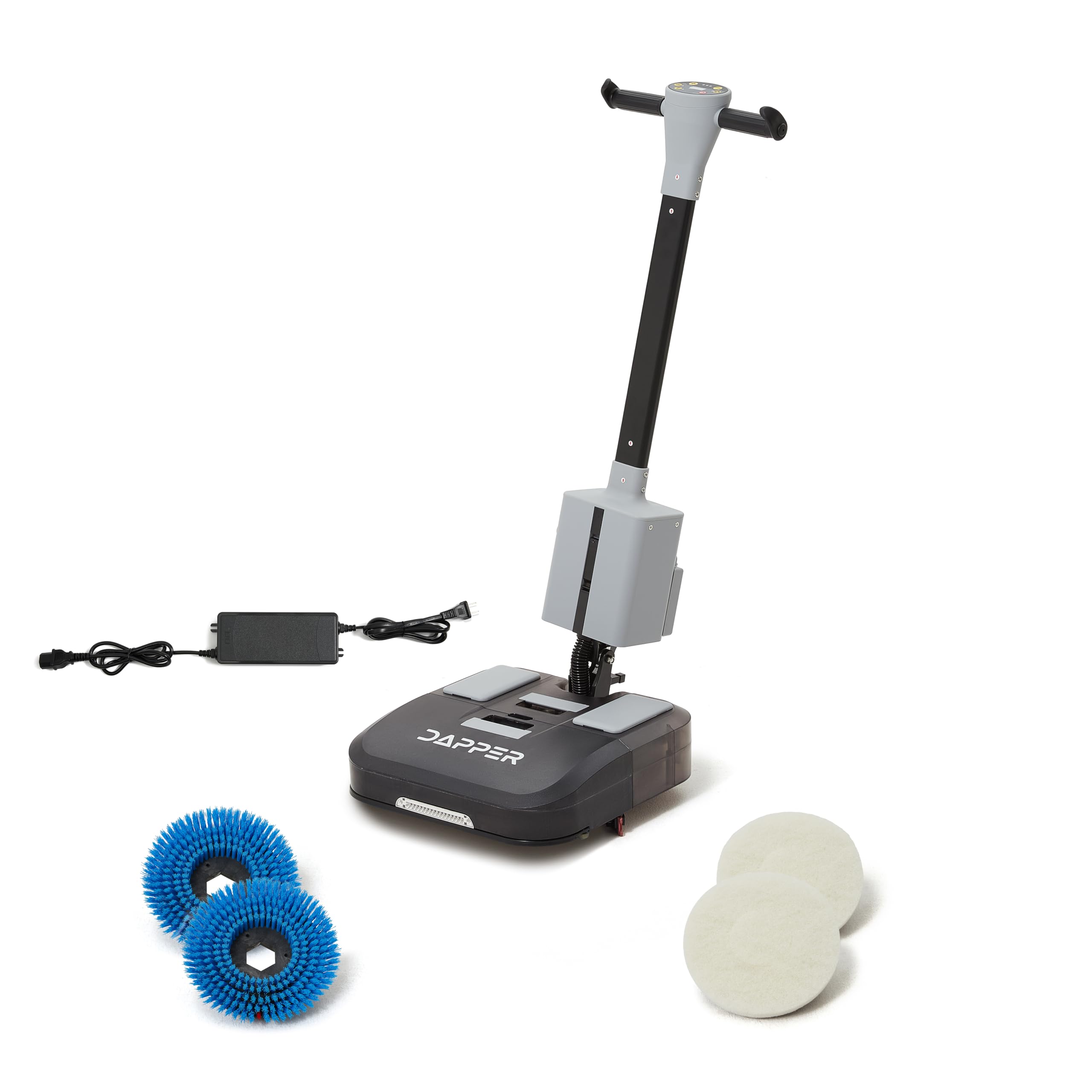 Battery Powered Walk Behind Mini Automatic Floor Scrubber Machine Compact Portable 16 Cleaning Width 1 5h Runtime 3-Speed