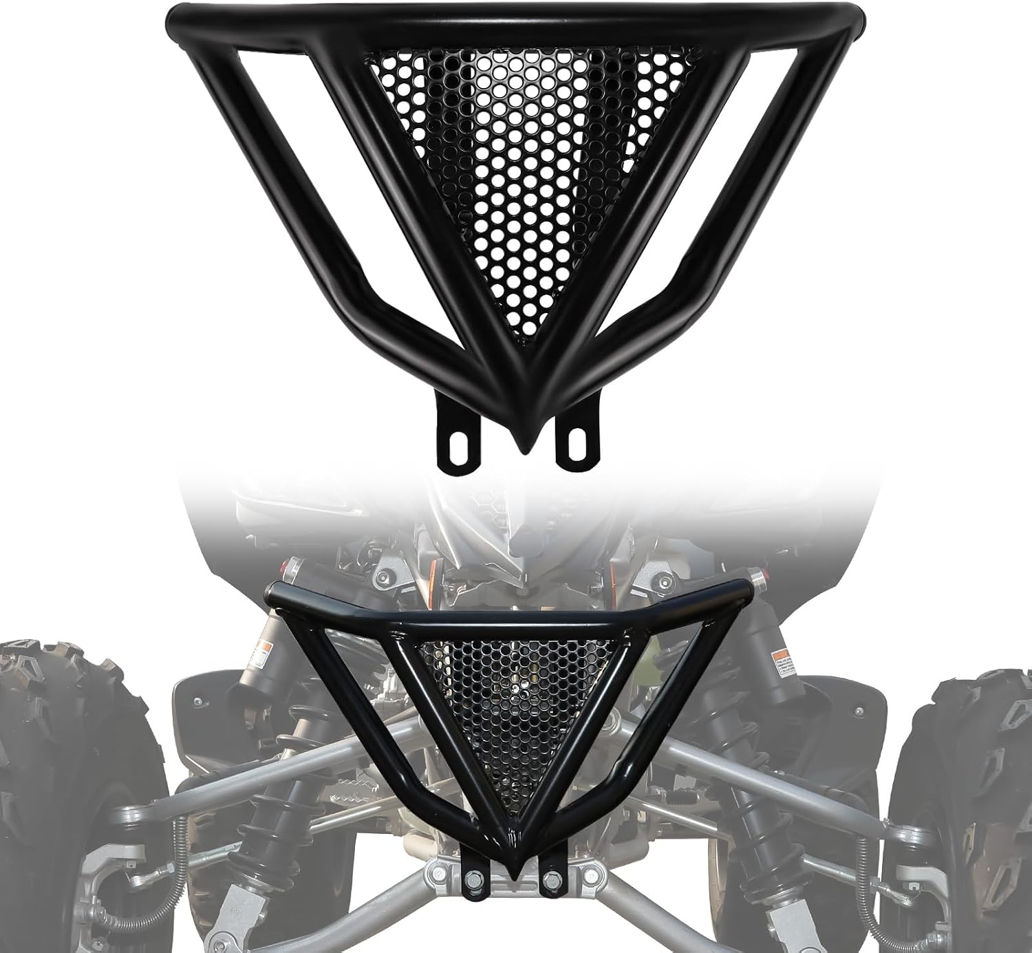 Front Bumper Guards for Yamaha Raptor 700 700R, Front Profile Bumper Guard Protector Iron ATV Bumpers for Yamaha Raptor YFM 700 / 700R 2006-2025 Accessories
