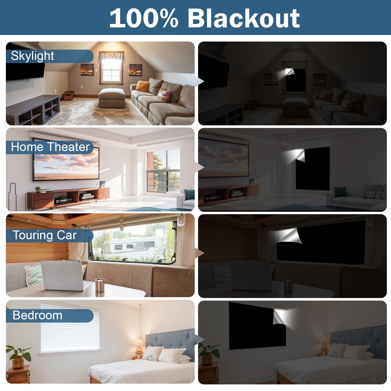 Tende Oscuranti Per Interni 300 x 148cm, Nessuna Perforazione Tende Oscuranti Temporanea per Camera da Letto, Adatta a finestre di qualsiasi dimensione/forma