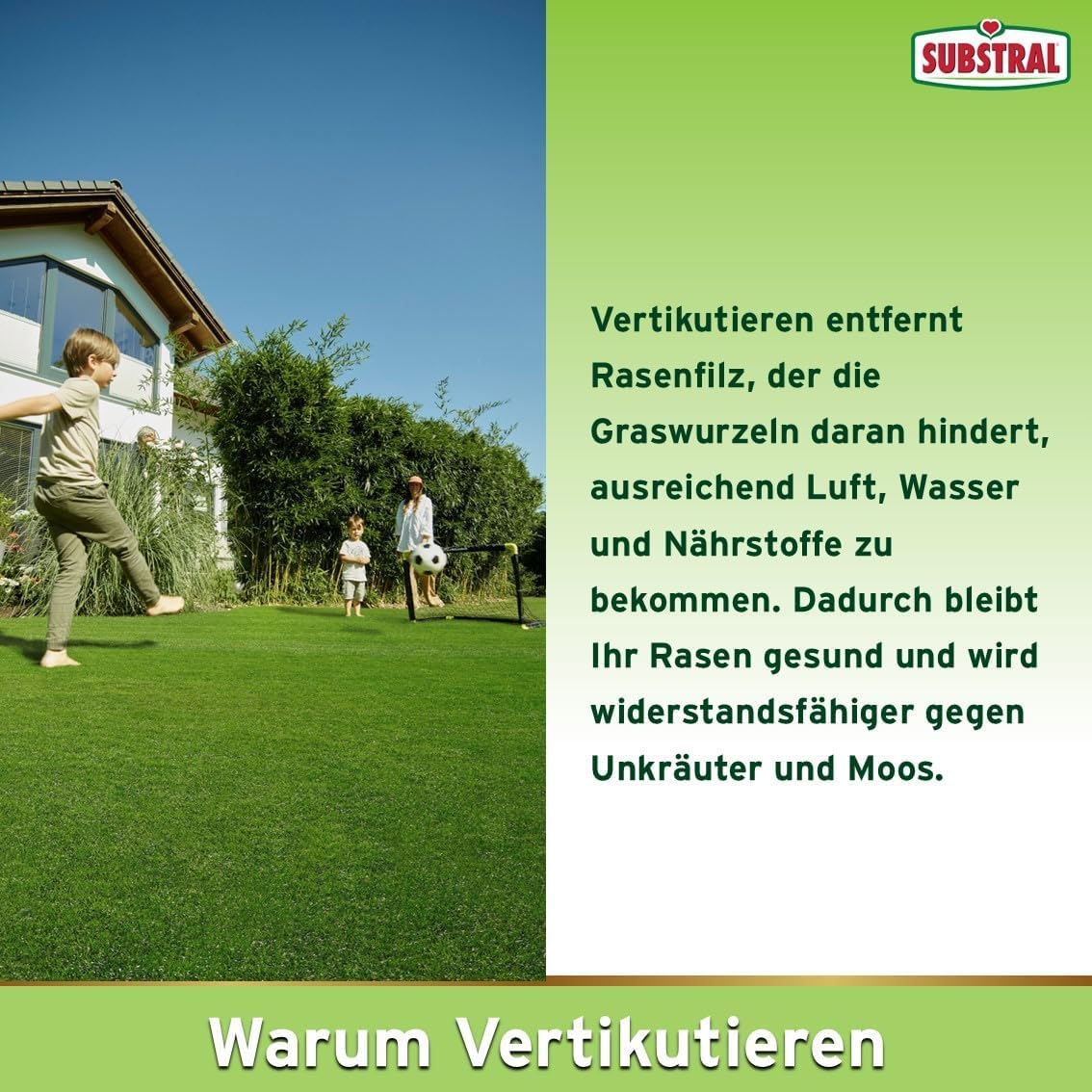 Substral Vertikutiermix 4kg 133m² Rasensamen Rasendünger + Bodenaktivator