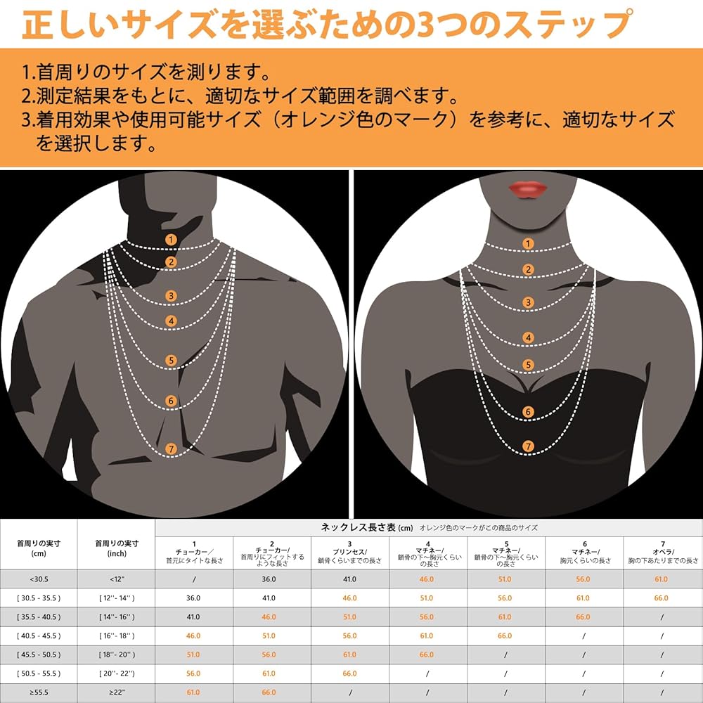 Amazon | KRKC&CO チェーンネックレス 6面カット メンズ 喜平