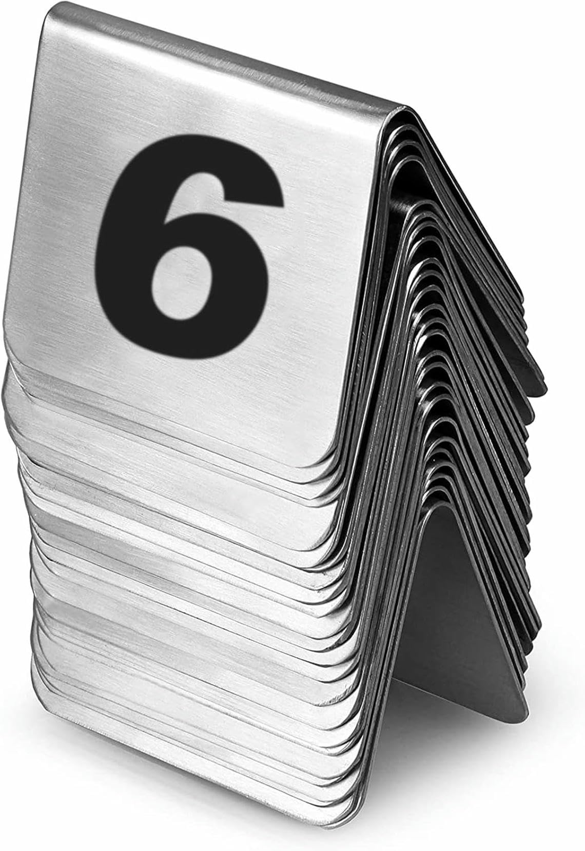 Números de Mesa de Acero Inoxidable, Tarjetas 2x2 En Números 1-50 O 1-100 for Restaurantes Bodas(1-100)
