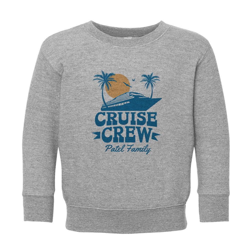 Cruise Crew Patel Family Kids Sweatshirt Toddler 2T Heather Grey