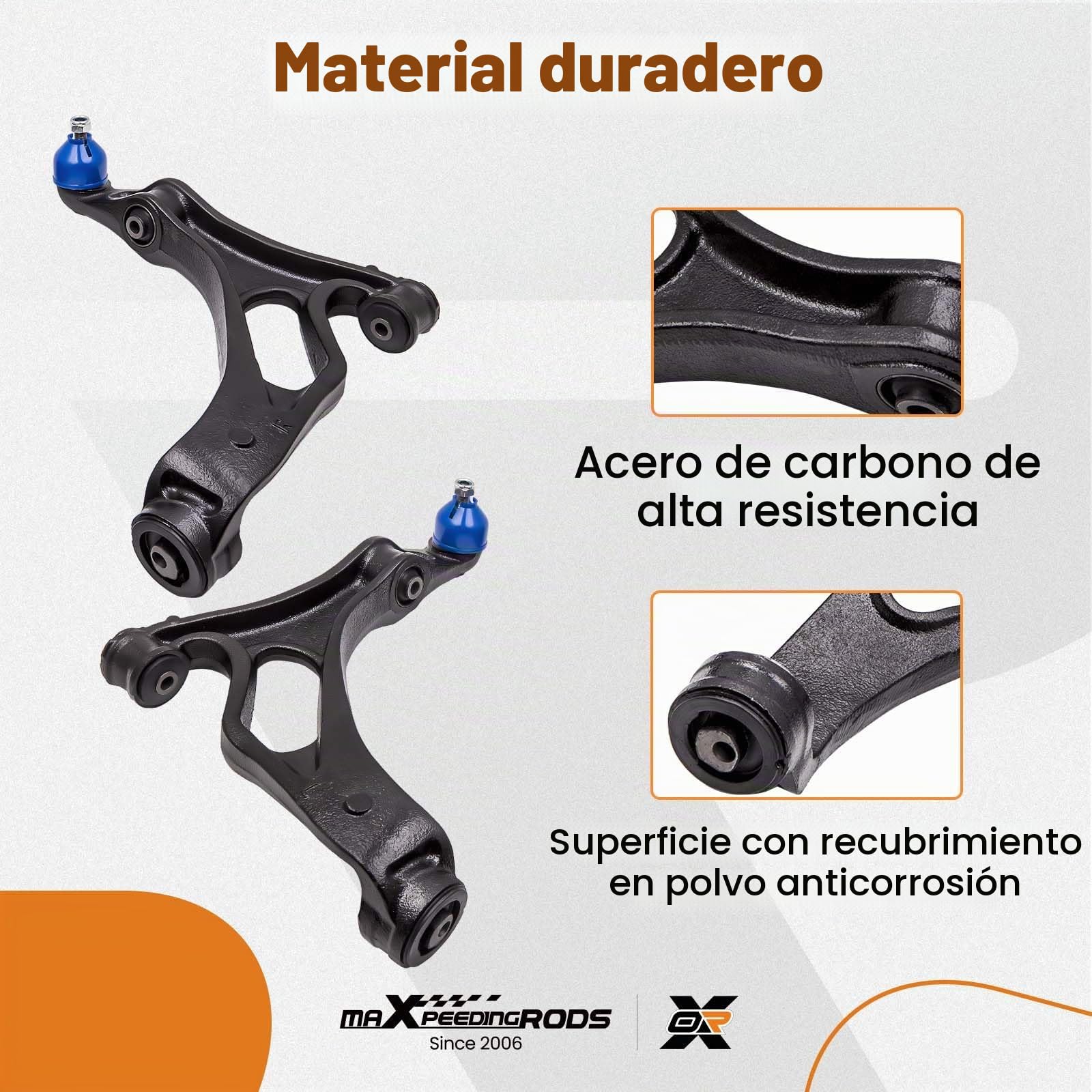 maXpeedingrods 2x Brazos con Rótula para VW, para Audi, para Porsche | 95534101732, 95534101733, 7L8407151B, 7L0407151H, 7L0407153E, 7L0407151C, 7L0407154E, 7L0407152C
