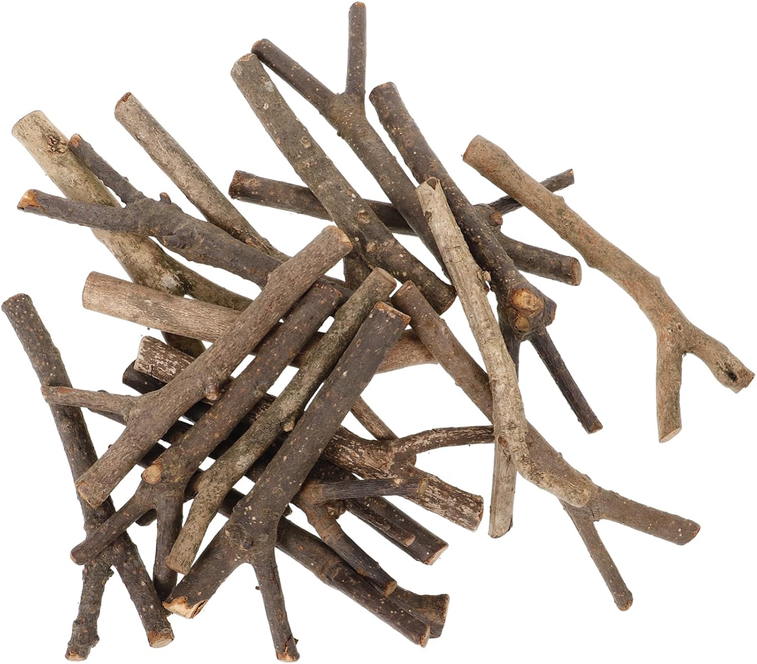 TEHAUX 60pcs Twig Thick Ice Pop Sticks Natural Wood Craft Sticks for DIY Projects