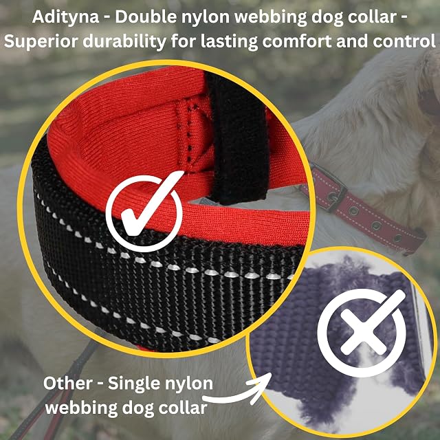 Foto 3 de 8 de ADITYNA Collar de Perro Acolchado de Neopreno Suave Ultra cómodo para Perros pequeños