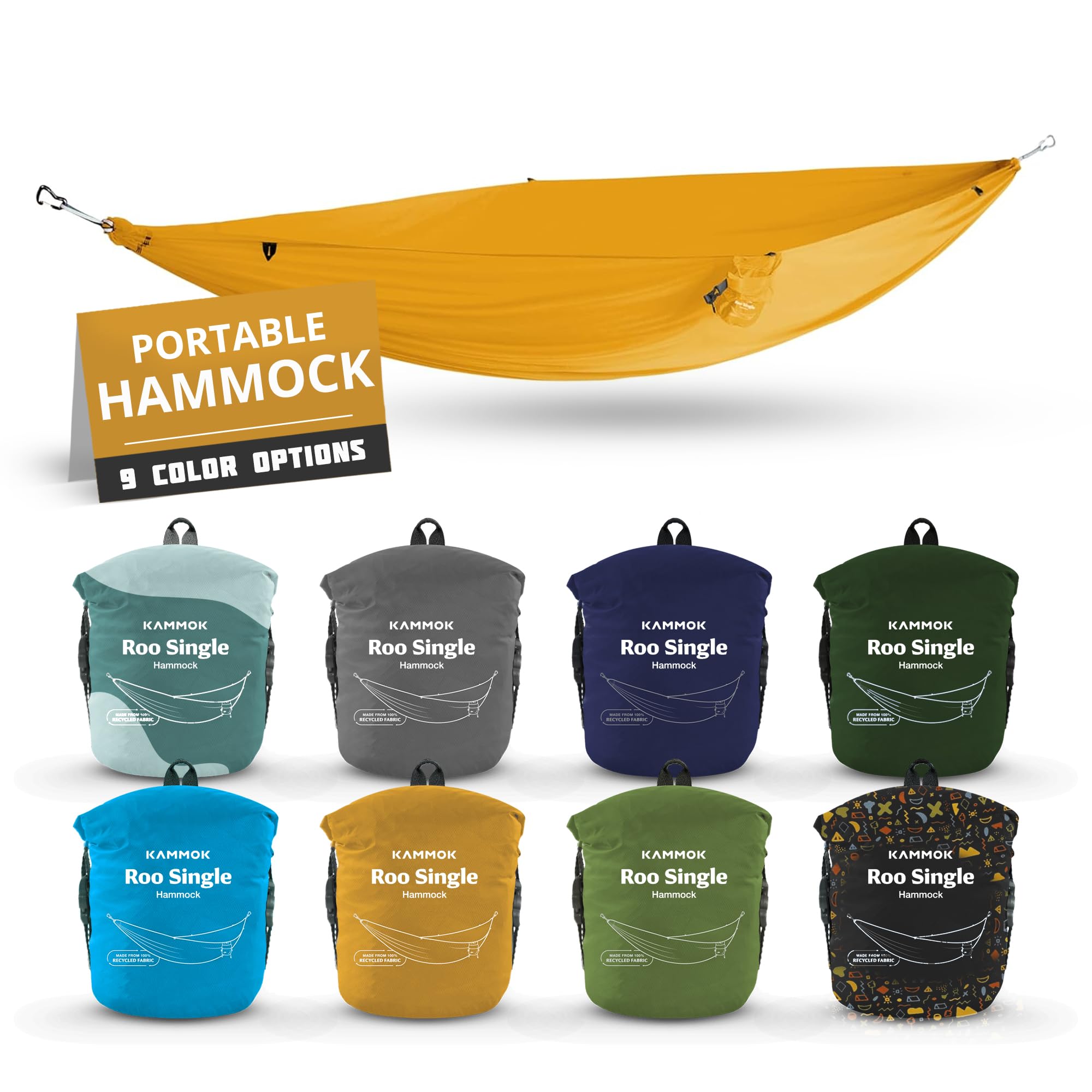 KAMMOK Roo Single ハンモック セット Kammok Roo Single Recycled Hammock | REI Co-op