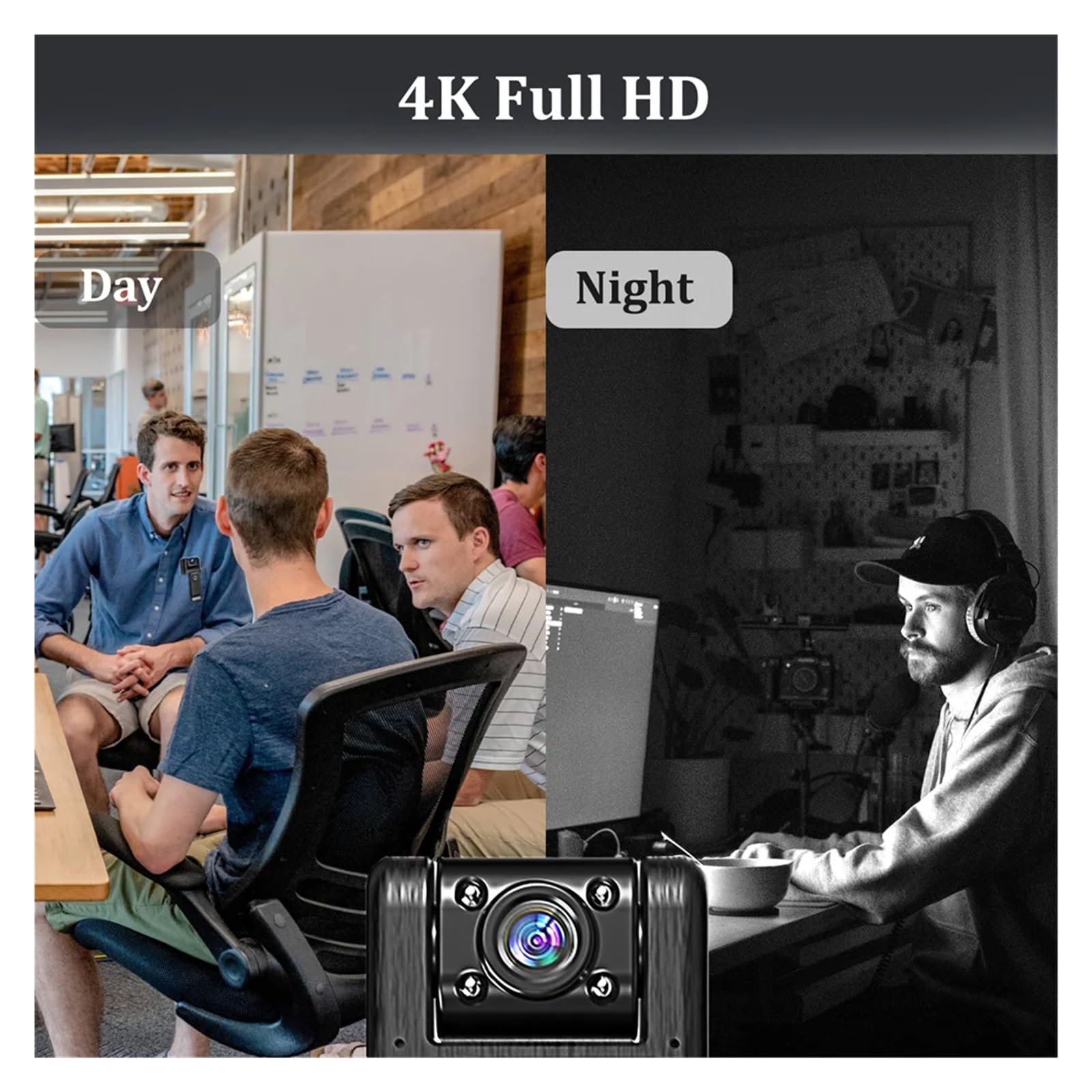 Aparaty na ciało Mini kamera 4K Full Hd kamera montowana na ciele kamera do nagrywania wideo policyjna kamera na ciało noktowizor poręczne minikamery 258 GB
