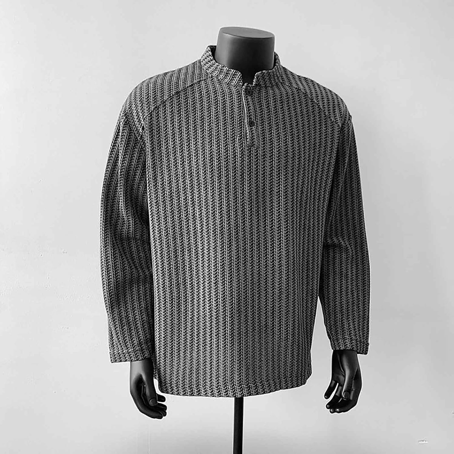 Men's Band Collar Henley Shirt Long Sleeve Striped Casual Pullover Top | Weighted Hoodie Cotton Sweatshirt Summer Jacket Mens Sweatshirts Hoodies Mock Neck Gray Sun Oversized Comfort Short Sleeve