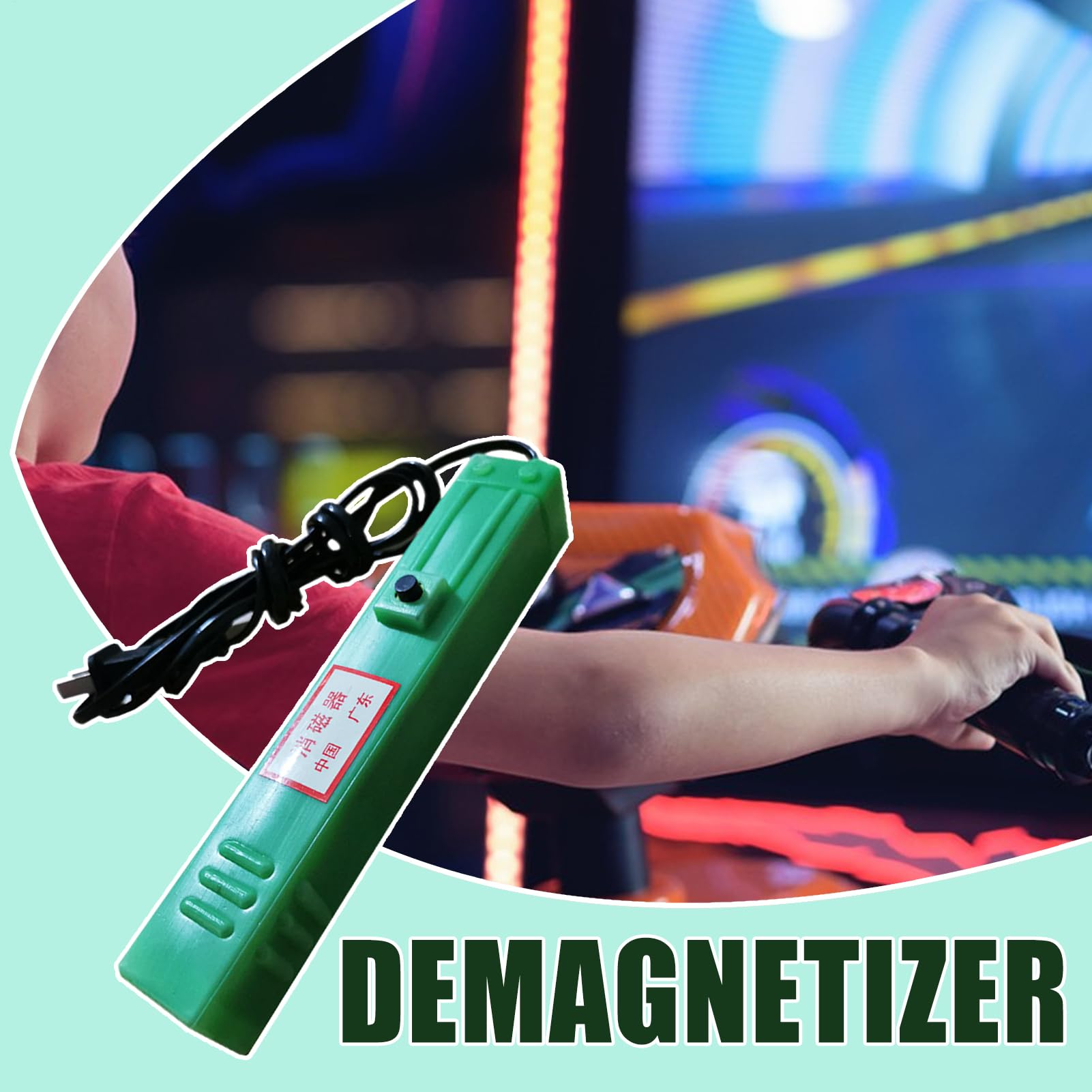 Stick Demagnetizer Monitor de televisión, Herramienta de desmagnetización de televisión | TV DEGAUSSER Stick - TV pequeño y bobina para la varita de desmagnetización de visualización de arcade de cons