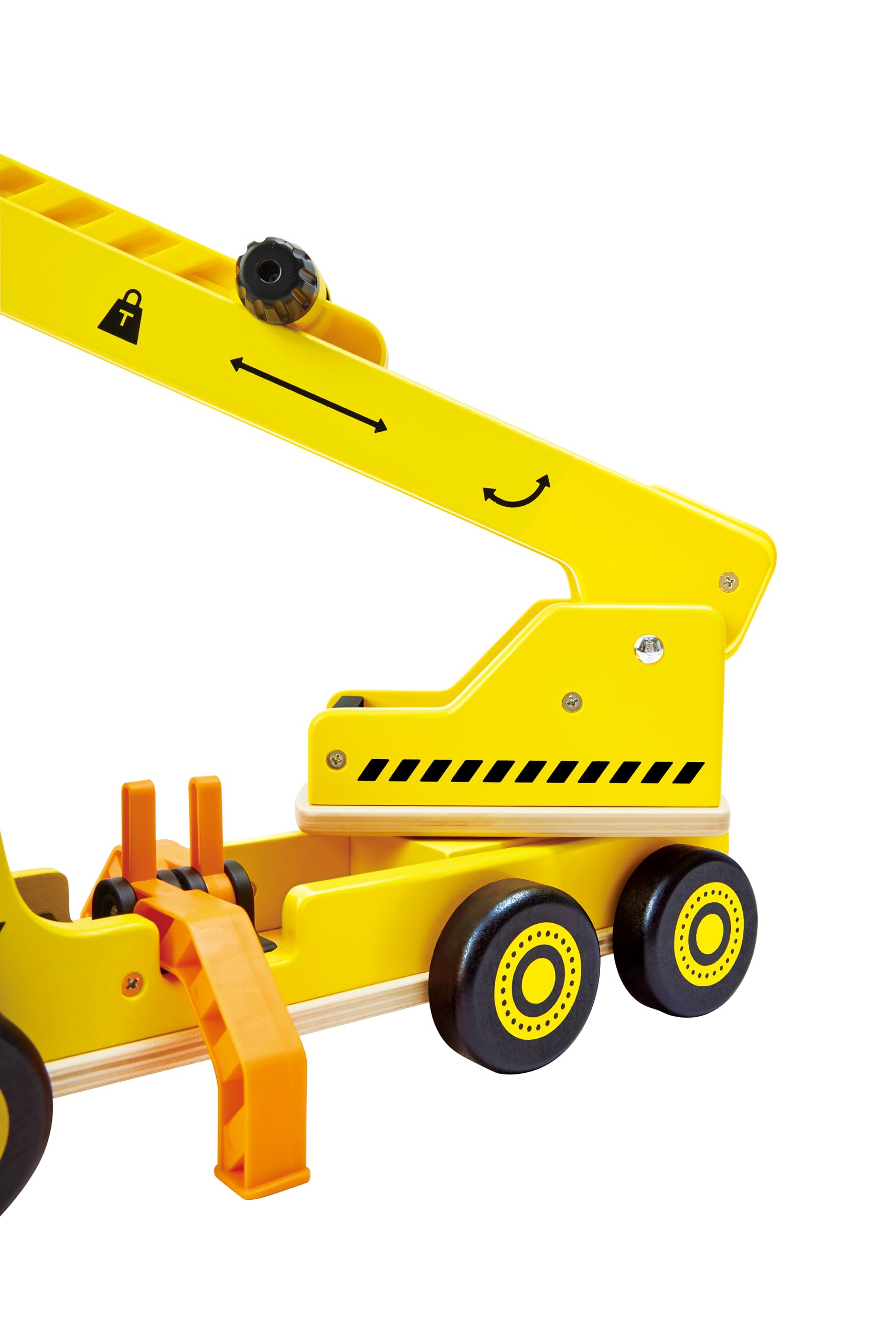 Hape Mobiles Kran- und Baustellenset - ausfahrbarer Kranarm, Rollenspiel für Kinder, Baustellen Spielzeug mit Kran und Zubehör, Fahrzeug- und Lernspiel aus Holz, für Kinder ab 2 Jahren