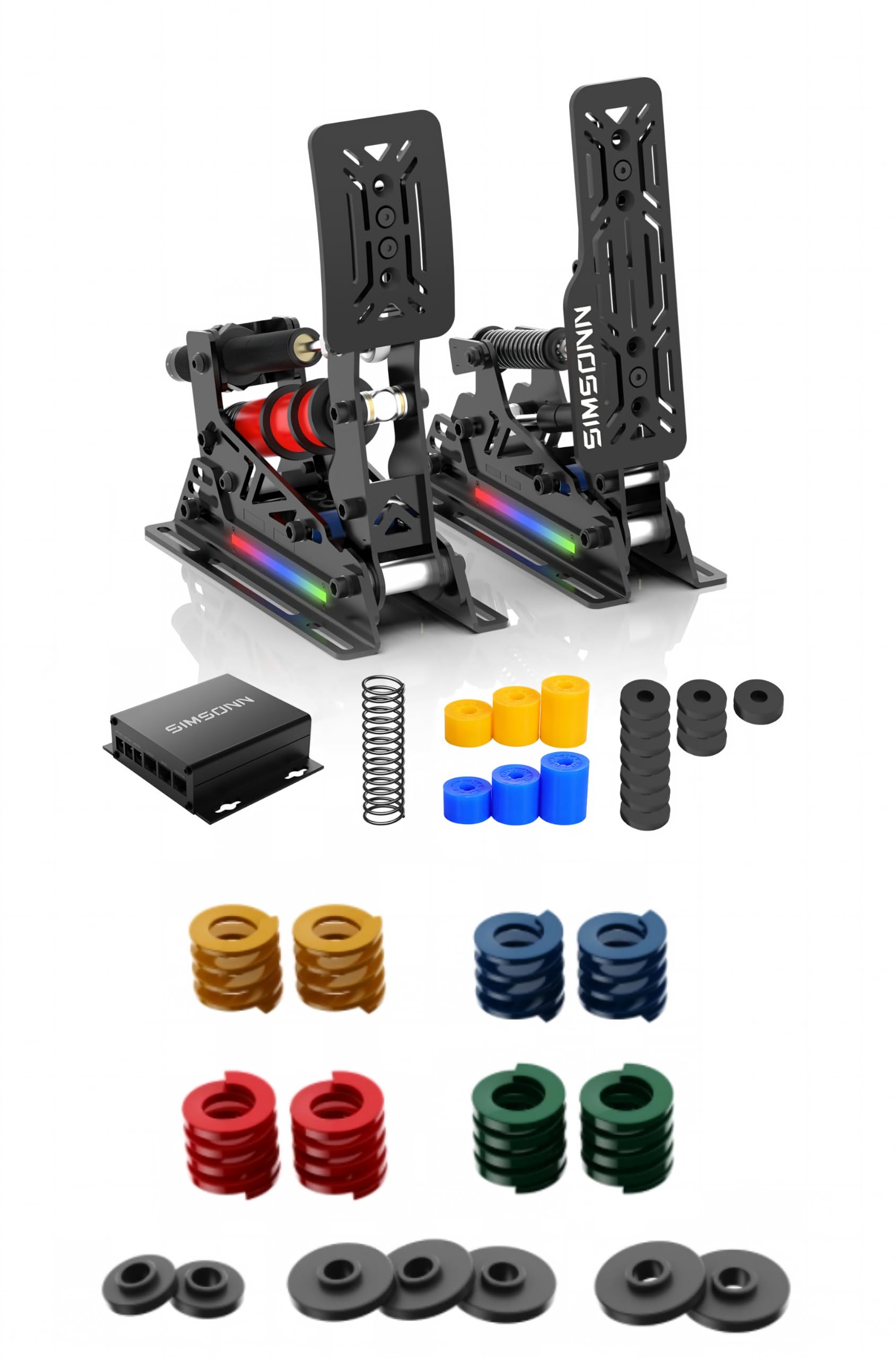 SIMSONN Bundle Pro X Ultra (pedali per simulatore di guida, kit di molle e distanziali)