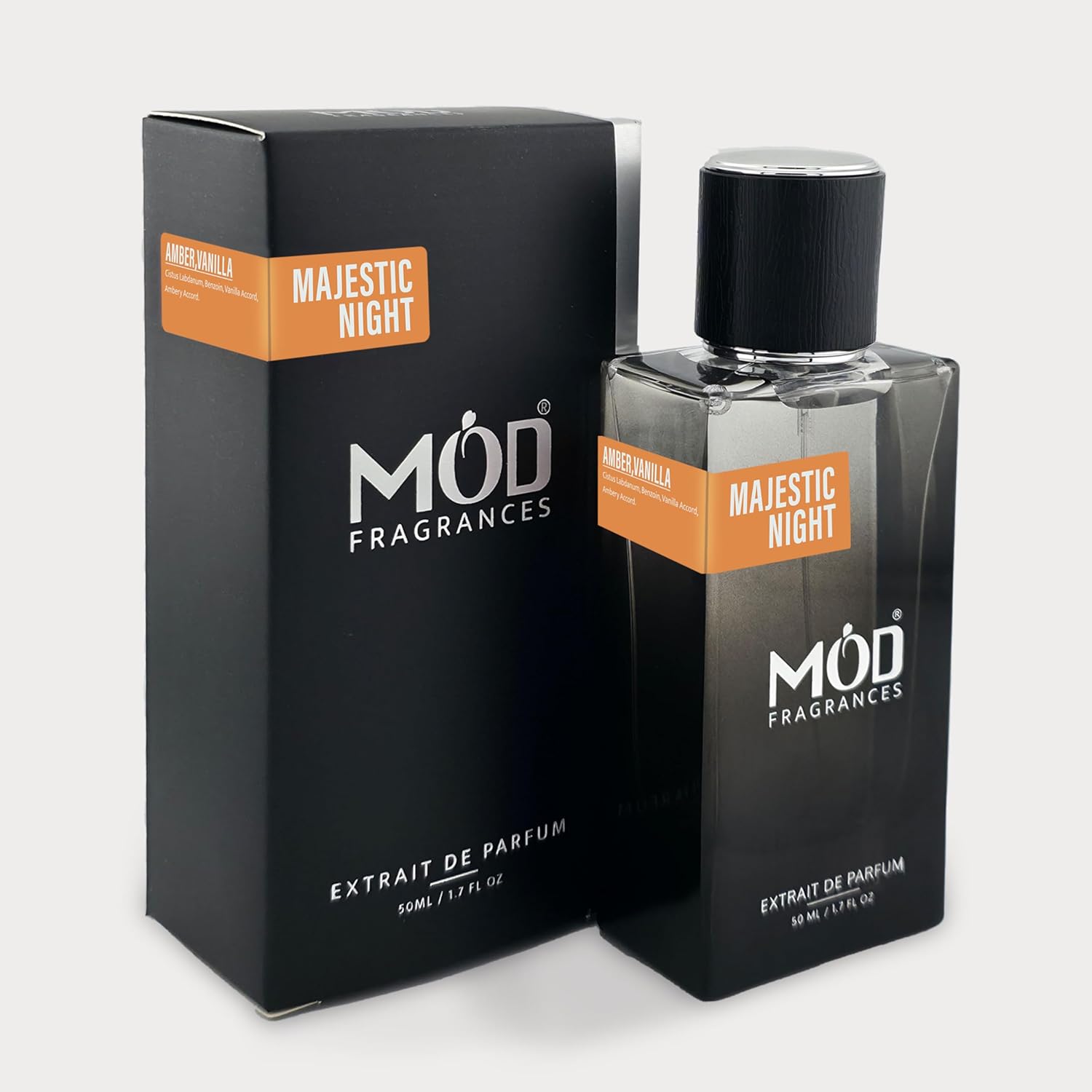 Mod Fragrances Majestic Night Perfume For Women and Men - Inspired By Grand Soir Designer Perfume Long Lasting Amber Vanilla Fragrance Extrait De Parfum 50ml