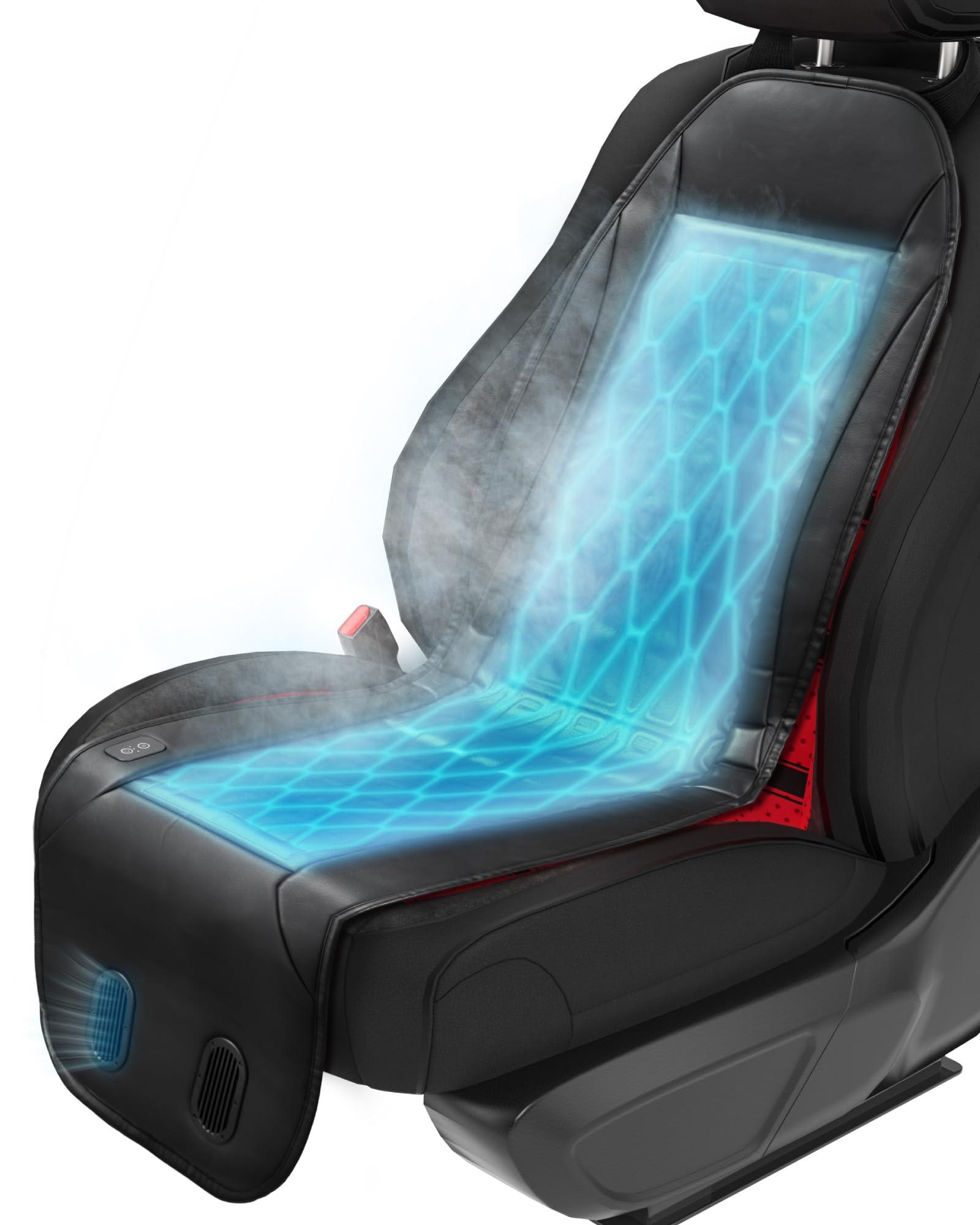 Cojín de Asiento para Coche con refrigeración líquida, 12V/24V Encendedor, 3 Niveles de refrigeración, Universal | Cojín de refrigeración activo para asiento de coche, 12 V-24 V, silencioso, para coche, SUV, camión
