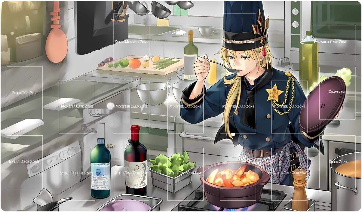 Playmat Without Zones Poissoniere de Nouvelles TCG CCG Trading Card Game Mat & One Bag(ZC021-K)