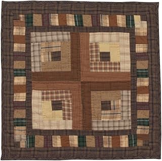 Country Log Cabin Wall Hanging Quilt 18 Inches by 18 Inches 100% Cotton Handmade Hand Quilted Heirloom Quality