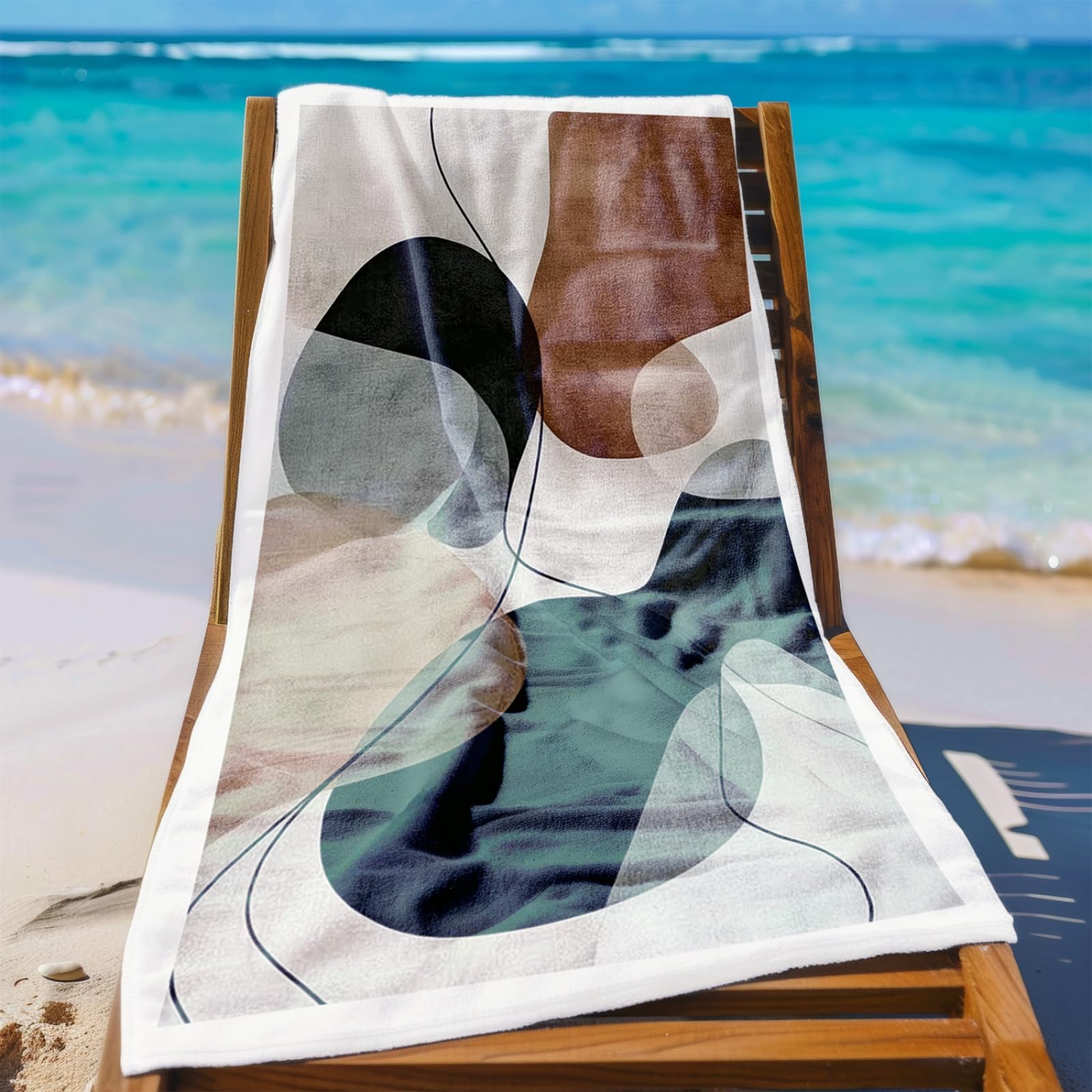 Générique Serviette de Plage 100X200 Graffiti Brun