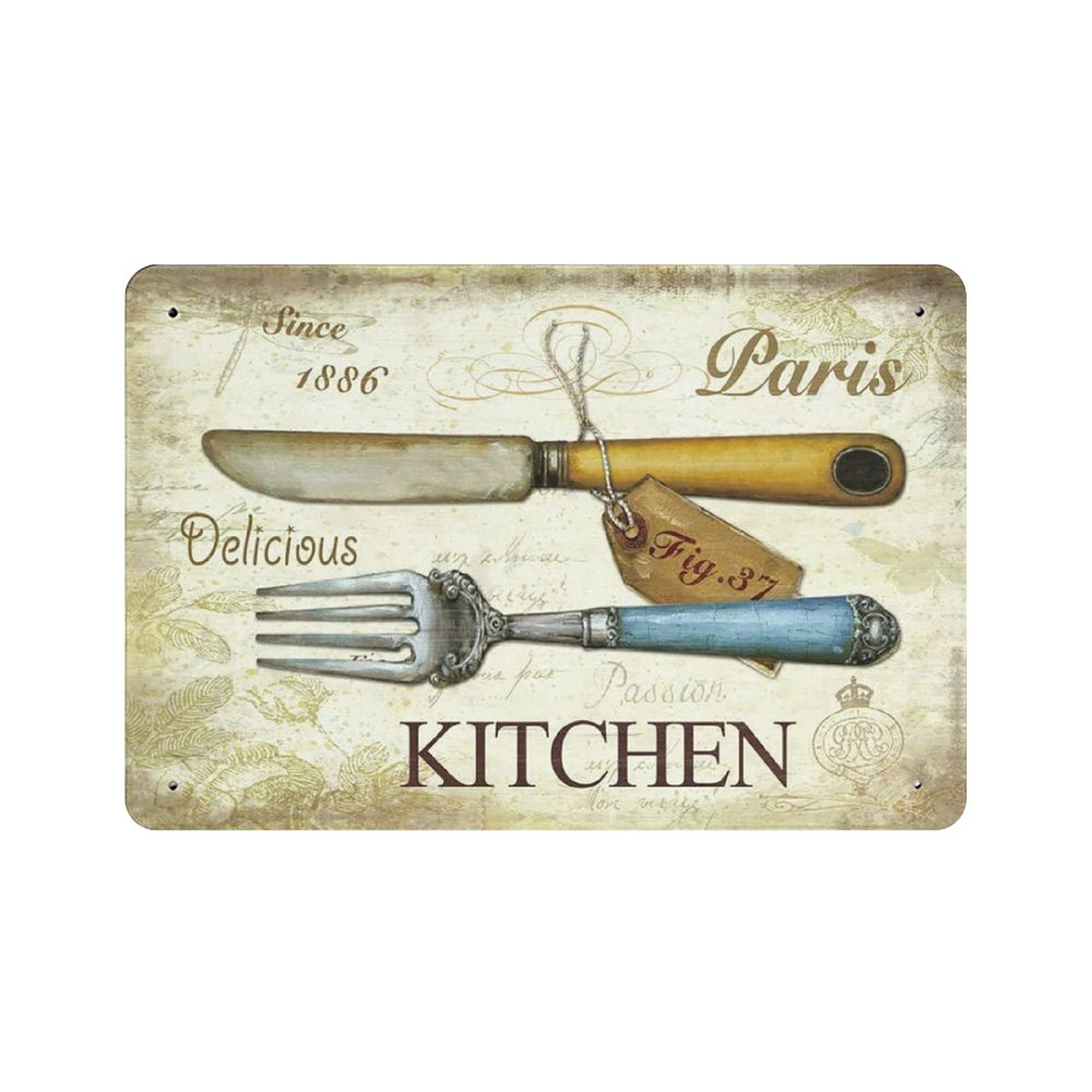 rayprint Design Kitchen Vintage Iron Home Bar Wall Decor Art Print Poster Restaurant Decor 8x12in (20x30cm)