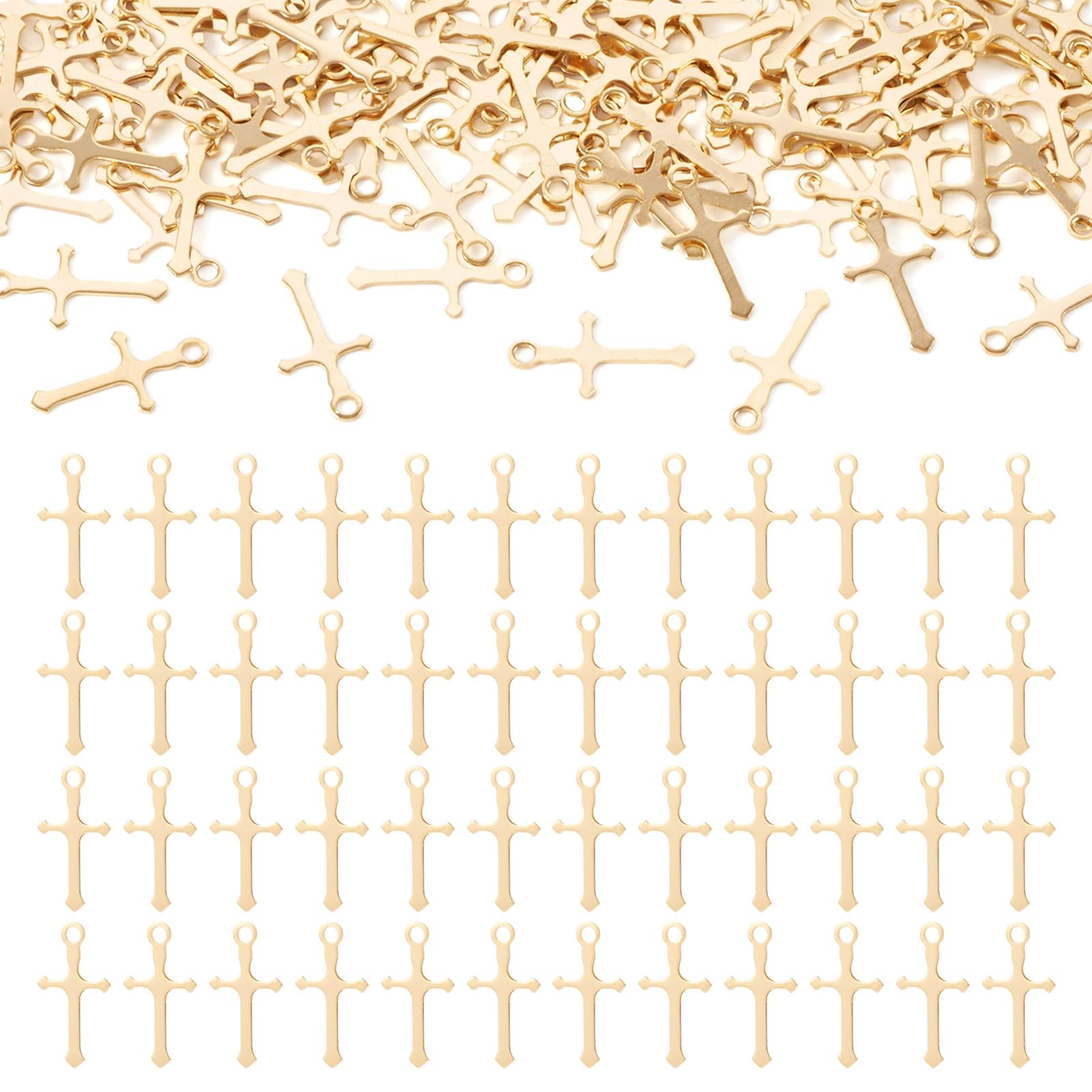 Breloques en forme de croix pour fabrication bijoux collier bracelet boucles d'oreilles laiton