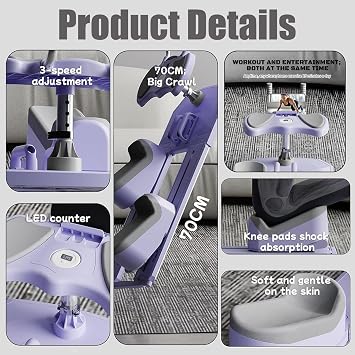 Crawling Training Machine, Spine Twist & Stretch Trainer, Back Stretcher Machine, Adjustable Exercise Equipment for Home Workout - Spine Decompression, Leg Stretching & Core Activation