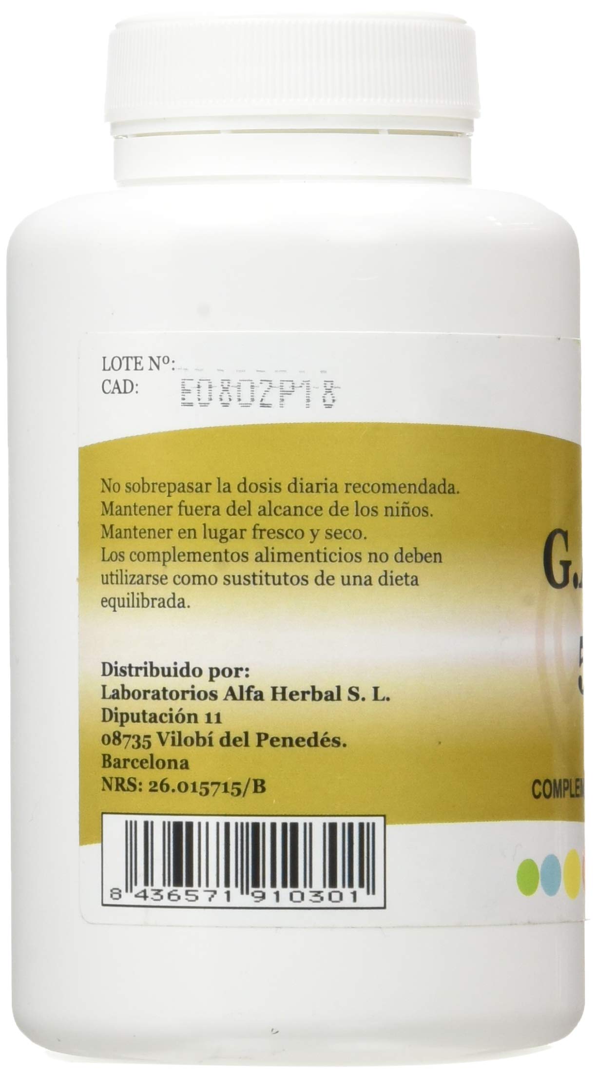 Gaba 500Mg. 120Cap. 500 g