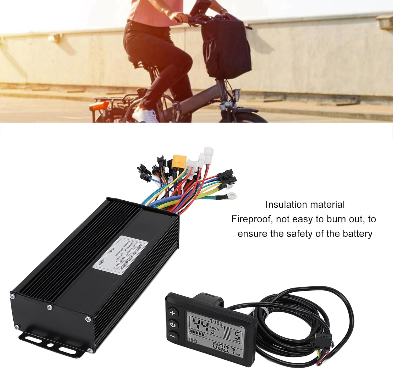 Motor Brushless Controller E Bike, 40A 3 Mode Controller LCD Display Panel Motor Controller Electric Cycle Controller Kit for 36V 48V 52V 1500W 2000W Brushless Motor