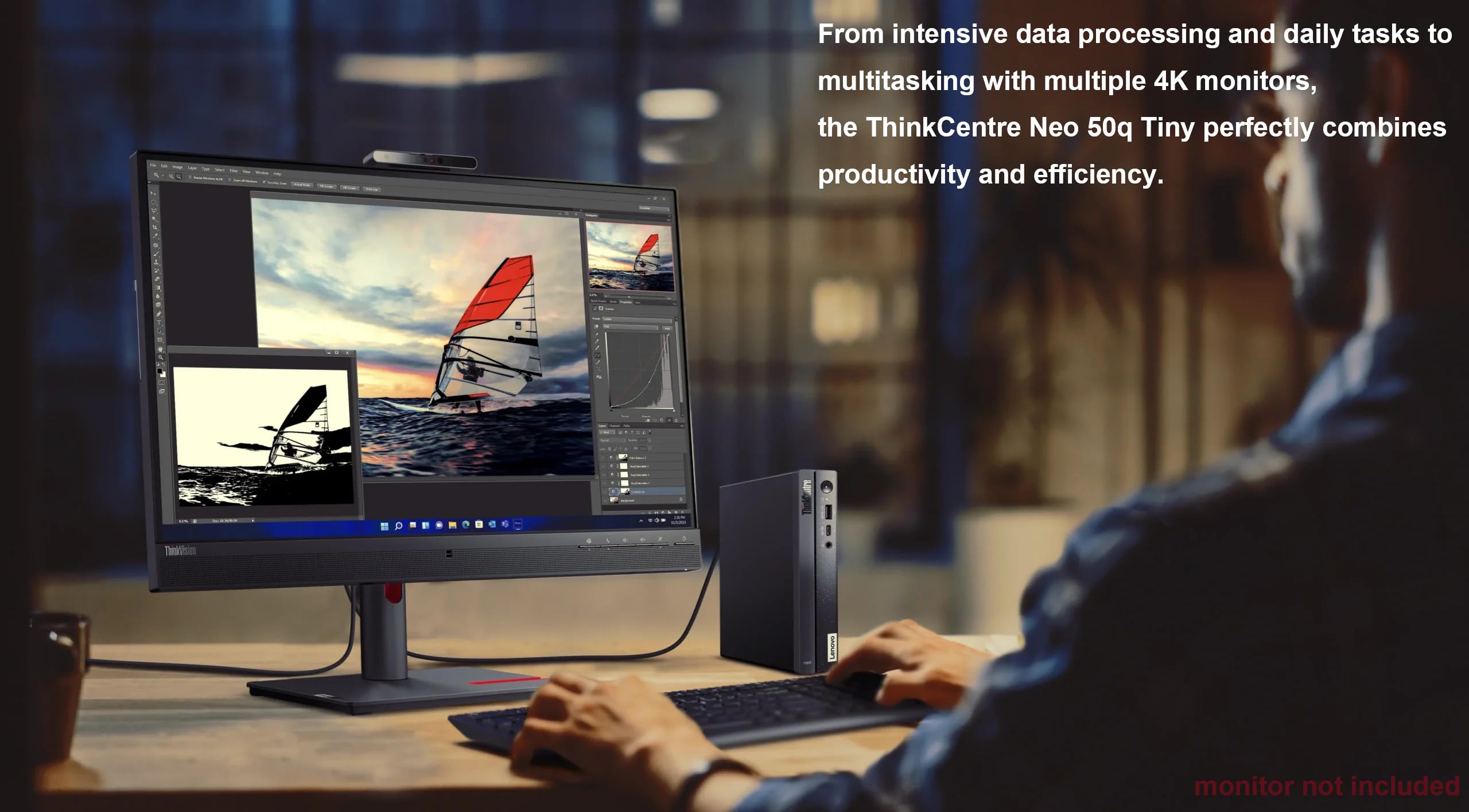 Lenovo ThinkCentre M70q Gen 5 Tiny Business Desktop (Intel 10-Core
