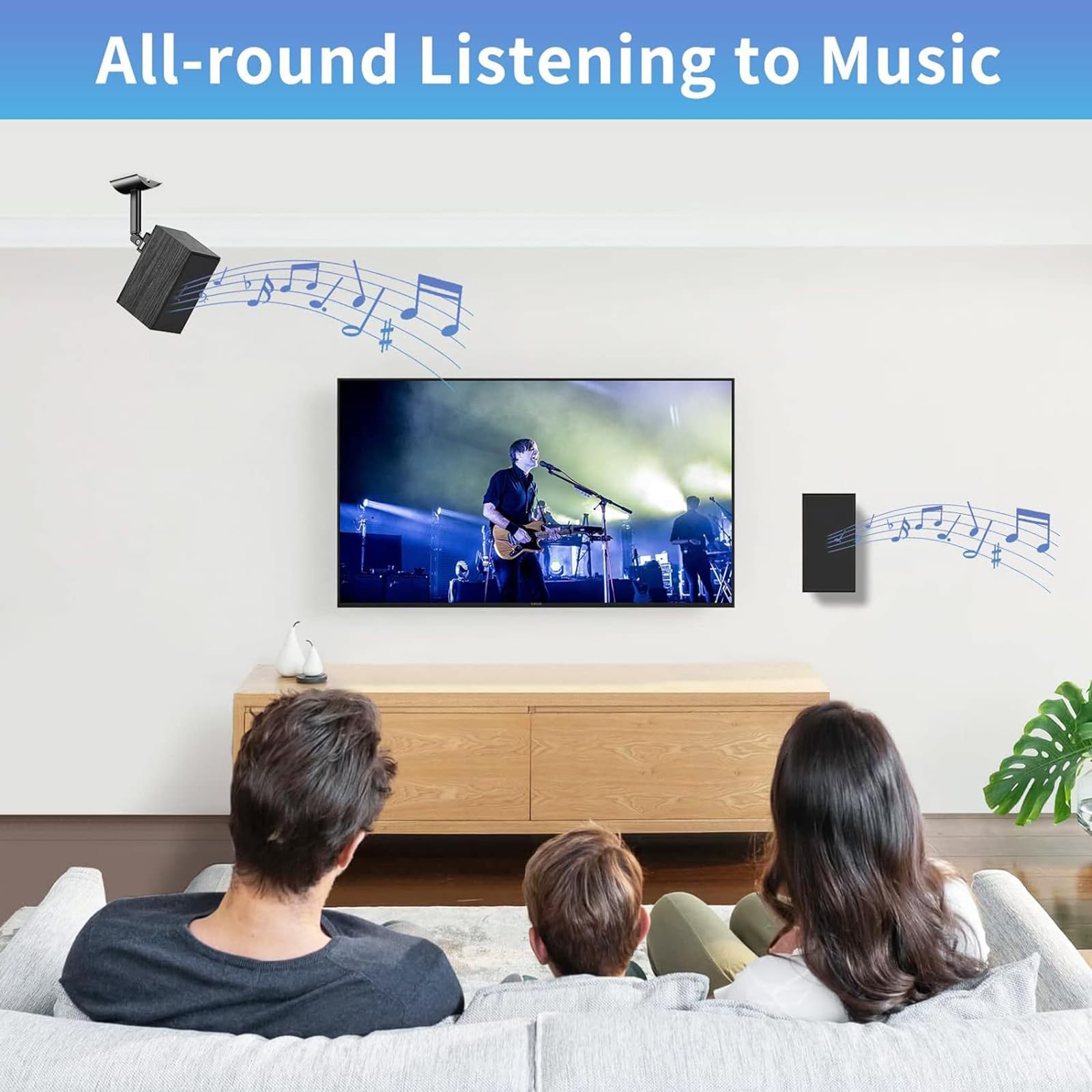 1 para metalowych wsporników ściennych do Samsung HW-9200S/9100S/9000S/8500S Surround tylne głośniki, regulowany uchwyt ścienny do kina domowego, akcesoria do systemu dźwięku przestrzennego