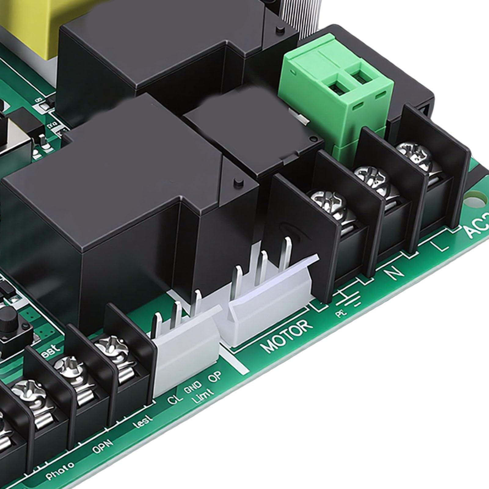 FTVOGUE Tablero de Control de Abridor de Puerta Corredera, Placa de Circuito de Código Variable de Alta Seguridad con 2 Controles Remotos para Puerta Corrediza Residencial de Escuela de (220V)