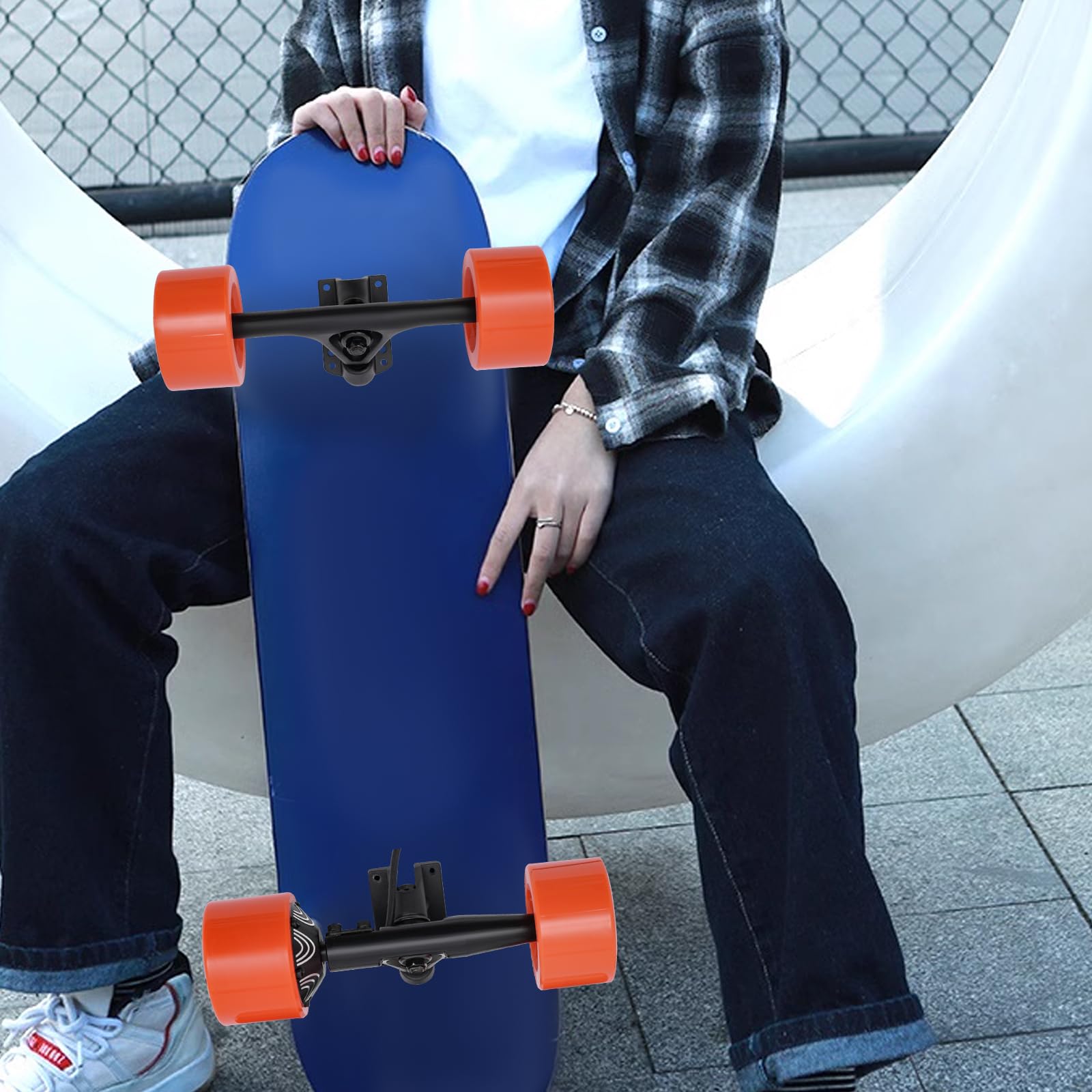Kit moteur de skateboard électrique pour adultes - Roues PU 250 W - Moteur sans balais - Inclinaison de 20 ° - Étanchéité IP44